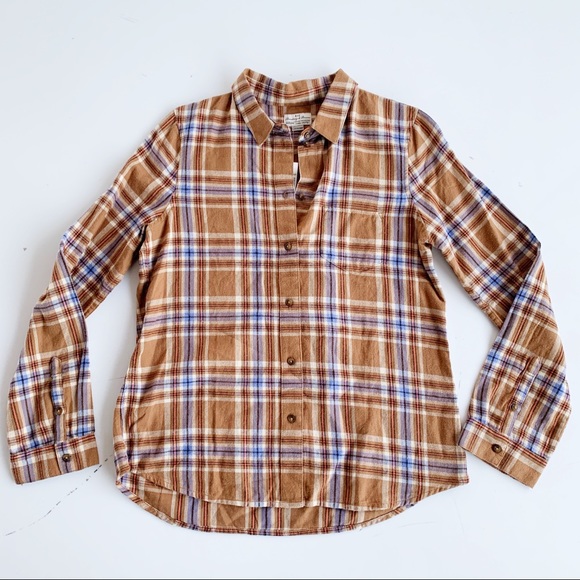 Madewell Tops - Madewell Flannel Shrunken Boy shirt Size M NWT